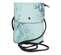 styleBREAKER damas mini bolsa de hombro aspecto de piel de serpiente brillante, bolsa de teléfono móvil, bolsa de hombro, bolso 02012366, color:Turquesa