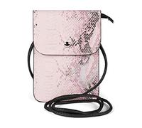 styleBREAKER damas mini bolsa de hombro aspecto de piel de serpiente brillante, bolsa de teléfono móvil, bolsa de hombro, bolso 02012366, color:Rosé