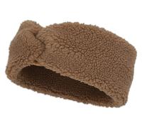 styleBREAKER Diadema de forro polar de peluche para mujer con nudo torcido | Banda de pelo elástica suave de invierno | Banda cálida para la cabeza y orejeras 56-59 cm, color:Marrón claro