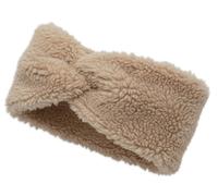 styleBREAKER Diadema de forro polar de peluche para mujer con nudo torcido | Banda de pelo elástica suave de invierno | Banda cálida para la cabeza y orejeras 56-59 cm, color:Beige