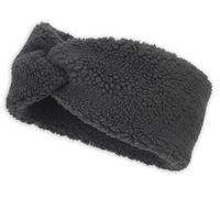styleBREAKER Diadema de forro polar de peluche para mujer con nudo torcido | Banda de pelo elástica suave de invierno | Banda cálida para la cabeza y orejeras 56-59 cm, color:Negro