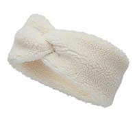 styleBREAKER Diadema de forro polar de peluche para mujer con nudo torcido | Banda de pelo elástica suave de invierno | Banda cálida para la cabeza y orejeras 56-59 cm, color:Blanco-crema