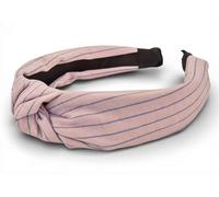 styleBREAKER Diadema de mujer con nudo y rayas,Rosé | Superficie extra ancha de 5,5 cm. Funda 100% poliéster, ajustable para contornos de 54-58 cm, sin presión.
