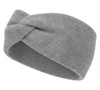 styleBREAKER Diadema de punto fino para mujer con detalle de nudo trenzado | banda de pelo suave y elástica | diadema lisa cálida para otoño e invierno, color:Gris