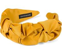 styleBREAKER Diadema trenzada para mujer con volantes,Curry