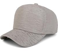styleBREAKER Gorra de 6 Paneles en óptica Arrugada, Gorra de béisbol, Ajustable, Unisex 04023058, Color:Gris Claro