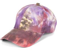 styleBREAKER Gorra de béisbol para Mujer con diseño Batik, Capucha de Verano de 6 Paneles en algodón, Ajustable con Visera, Cada Pieza es única, Violeta-Naranja-Rosa