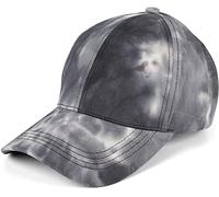 styleBREAKER Gorra de béisbol para Mujer con diseño Batik, Capucha de Verano de 6 Paneles en algodón, Ajustable con Visera, Cada Pieza es única, Negro-Gris