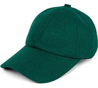 styleBREAKER Gorra de béisbol Unisex con Aspecto de Franela Lisa con Lana, Gorra de Base de 6 Paneles, Hebilla metálica Ajustable 04023088, Color:Verde Oscuro