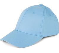 styleBREAKER Gorra de béisbol Unisex de 6 Paneles, de algodón Cepillado, Cierre Ajustable con Cierre autoadherente, diseño monocromático para Hombres y Mujeres, Azul Claro
