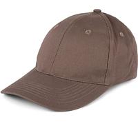 styleBREAKER Gorra de béisbol Unisex de 6 Paneles, de algodón Cepillado, Cierre Ajustable con Cierre autoadherente, diseño monocromático para Hombres y Mujeres, Gris Pardo
