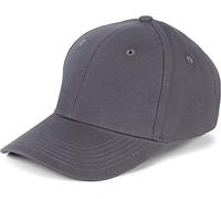 styleBREAKER Gorra de béisbol Unisex de 6 Paneles, de algodón Cepillado, Cierre Ajustable con Cierre autoadherente, diseño monocromático para Hombres y Mujeres, Gris Oscuro