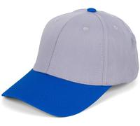 styleBREAKER Gorra de béisbol Unisex de Dos Colores Pastel, Gorra de 6 Paneles Multicolor, Gorra Base Ajustable con Hebilla 04023095, Color:Gris-Azul Real