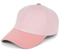 styleBREAKER Gorra de béisbol Unisex de Dos Colores Pastel, Gorra de 6 Paneles Multicolor, Gorra Base Ajustable con Hebilla 04023095, Color:Rosa-salmón