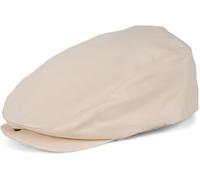 styleBREAKER Gorra de Cabrio con Broche de presión, Gorra de Conductor Estilo Newsboy, Visera Plana Unicolor Ajustable, Sombrero Plano de algodón para Hombres y Mujeres, Beige