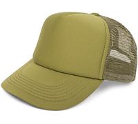 styleBREAKER Gorra de Camionero Unisex de 5 Paneles con Malla Transpirable, Cierre Ajustable con Clic, diseño Ligero y ventilado para Hombres y Mujeres, Verde Oliva