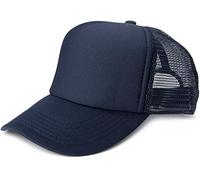styleBREAKER Gorra de Camionero Unisex de 5 Paneles con Malla Transpirable, Cierre Ajustable con Clic, diseño Ligero y ventilado para Hombres y Mujeres, Azul Marino