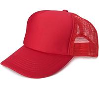 styleBREAKER Gorra de Camionero Unisex de 5 Paneles con Malla Transpirable, Cierre Ajustable con Clic, diseño Ligero y ventilado para Hombres y Mujeres, Rojo