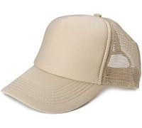 styleBREAKER Gorra de Camionero Unisex de 5 Paneles con Malla Transpirable, Cierre Ajustable con Clic, diseño Ligero y ventilado para Hombres y Mujeres, Caqui