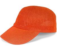 styleBREAKER Gorra de Paja de Papel Unicolor, Ligera para Verano con Hebilla metálica Ajustable, Gorra Unisex con Banda para Sudor, Ideal para Hombres y Mujeres, Naranja