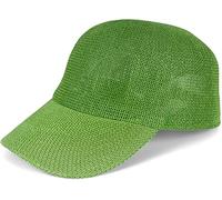 styleBREAKER Gorra de Paja de Papel Unicolor, Ligera para Verano con Hebilla metálica Ajustable, Gorra Unisex con Banda para Sudor, Ideal para Hombres y Mujeres, Verde