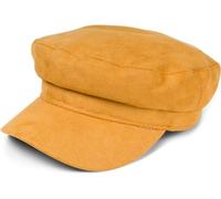 styleBREAKER Gorra Globo de Mujer con Aspecto de Ante Suave, Gorra de Visera, Gorra Bakerboy, Gorra Newsboy 04023091, Color:Curry