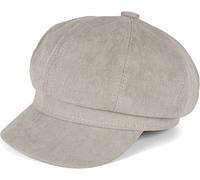 styleBREAKER Gorra Globo de Tela Suave para señoras, Sombrero de Pico Estilo Vintage, Gorra Deslizante Bakerboy, Gorra Newsboy 04023086, Color:Gris-Claro