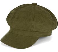 styleBREAKER Gorra Globo de Tela Suave para señoras, Sombrero de Pico Estilo Vintage, Gorra Deslizante Bakerboy, Gorra Newsboy 04023086, Color:Verde Oliva