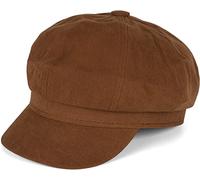 styleBREAKER Gorra Globo de Tela Suave para señoras, Sombrero de Pico Estilo Vintage, Gorra Deslizante Bakerboy, Gorra Newsboy 04023086, Color:Mocca Brown