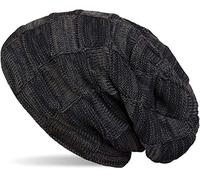 styleBREAKER Gorro Beanie de Punto cálido con Motivo Trenzado y Relleno Interior Polar Muy Suave, Unisex 04024090, Color:Azul Medianoche/Azul Oscuro