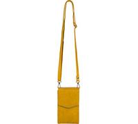 styleBREAKER Mini Bolso Bandolera con Solapa en V y Detalle Metálico | Pequeño Bolso para Móvil para Colgar | Elegante Bolso Cruzado con Ranuras para Tarjetas para Mujer,Curry
