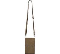 styleBREAKER Mini Bolso Bandolera con Solapa en V y Detalle Metálico | Pequeño Bolso para Móvil para Colgar | Elegante Bolso Cruzado con Ranuras para Tarjetas para Mujer,Gris pardo