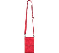 styleBREAKER Mini Bolso Bandolera con Solapa en V y Detalle Metálico | Pequeño Bolso para Móvil para Colgar | Elegante Bolso Cruzado con Ranuras para Tarjetas para Mujer,Rojo