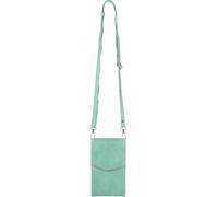 styleBREAKER Mini Bolso Bandolera con Solapa en V y Detalle Metálico | Pequeño Bolso para Móvil para Colgar | Elegante Bolso Cruzado con Ranuras para Tarjetas para Mujer,Turquesa