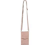 styleBREAKER Mini Bolso Bandolera con Solapa en V y Detalle Metálico | Pequeño Bolso para Móvil para Colgar | Elegante Bolso Cruzado con Ranuras para Tarjetas para Mujer,Rosa palo