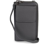 styleBREAKER Mini Bolso Bandolera Mujer,Gris oscuro