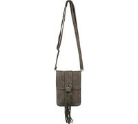styleBREAKER Mini bolso de señora bolso de hombro de piel de serpiente con flecos, bolsillo para el móvil, bolso de hombro, bolso de mano 02012363, color:Gris
