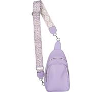 styleBREAKER Mochila de un hombro para señoras, bandolera con motivos geométricos, bolsa crossbody unicolor, mochila urbana, bolsa bandolera 02012400, color:Lila