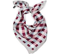 styleBREAKER pañuelo de mujer cuadrado con motivo a cuadros, estilo rockabilly, pañuelo multifuncional, pañuelo para el cuello, pañuelo para la cabeza, bandana 01016172, color:Rojo vino-azul claro