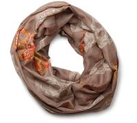 styleBREAKER Pañuelo Loop mujer,diseño Sugar Skull, viscosa, Beige