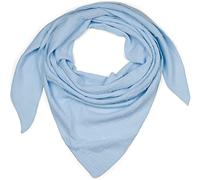 styleBREAKER pañuelo triangular de muselina para mujer hecho de algodón | pañuelo de cuello liso, suave y ligero | pañuelo con estilo para todo el año - Hecho en Italia, 196 x 84 cm, Azul claro