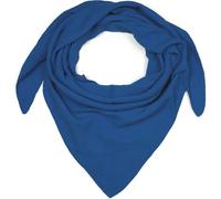 styleBREAKER pañuelo triangular de muselina para mujer hecho de algodón | pañuelo de cuello liso, suave y ligero | pañuelo con estilo para todo el año - Hecho en Italia, 196 x 84 cm, Azul royal