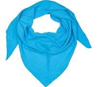 styleBREAKER pañuelo triangular de muselina para mujer hecho de algodón | pañuelo de cuello liso, suave y ligero | pañuelo con estilo para todo el año - Hecho en Italia, 196 x 84 cm, Turquesa