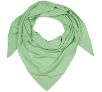 styleBREAKER pañuelo triangular de muselina para mujer hecho de algodón | pañuelo de cuello liso, suave y ligero | pañuelo con estilo para todo el año - Hecho en Italia, 196 x 84 cm, Verde manzana