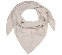 styleBREAKER pañuelo triangular de muselina para mujer hecho de algodón | pañuelo de cuello liso, suave y ligero | pañuelo con estilo para todo el año - Hecho en Italia, 196 x 84 cm, Beige