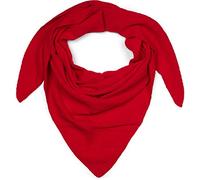 styleBREAKER pañuelo triangular de muselina para mujer hecho de algodón | pañuelo de cuello liso, suave y ligero | pañuelo con estilo para todo el año - Hecho en Italia, 196 x 84 cm, Rojo