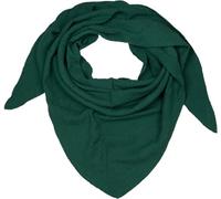 styleBREAKER pañuelo triangular de muselina para mujer hecho de algodón | pañuelo de cuello liso, suave y ligero | pañuelo con estilo para todo el año - Hecho en Italia, 196 x 84 cm, Verde esmeralda