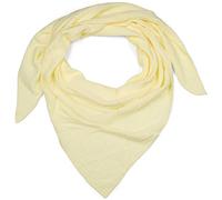 styleBREAKER pañuelo triangular de muselina para mujer hecho de algodón | pañuelo de cuello liso, suave y ligero | pañuelo con estilo para todo el año - Hecho en Italia, 196 x 84 cm, Amarillo claro