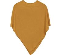 styleBREAKER Poncho asimétrico de punto fino para mujer,Curry