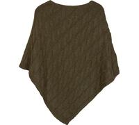 styleBREAKER Poncho Mujer Punto Grueso Trenzado Cuello Redondo | Poncho triangular, largo espalda 80 cm, elástico, talla única, tacto suave, material cálido, sin mangas.